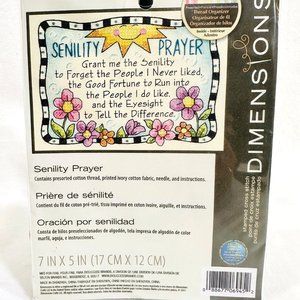 Dimensions Senility Prayer Cross Stitch Kit 7" x 5" - New/Sealed